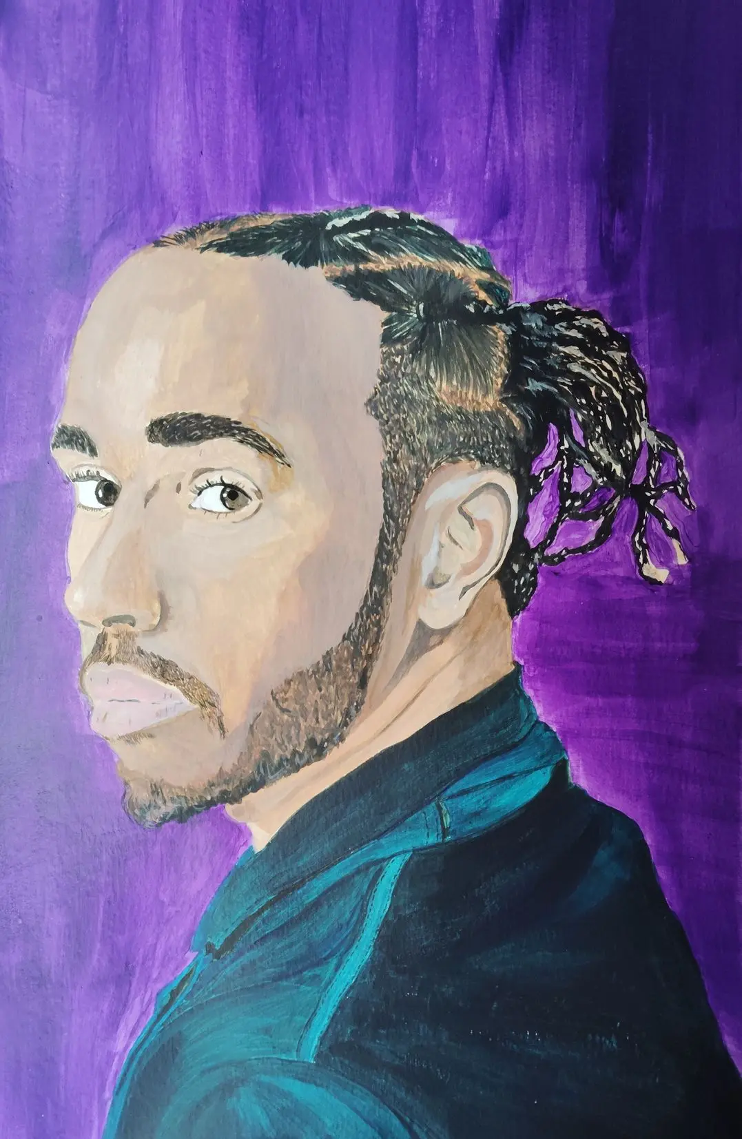 Portrait of F1 Champion Lewis Hamilton Portrait du champion de F1 Lewis Hamilton