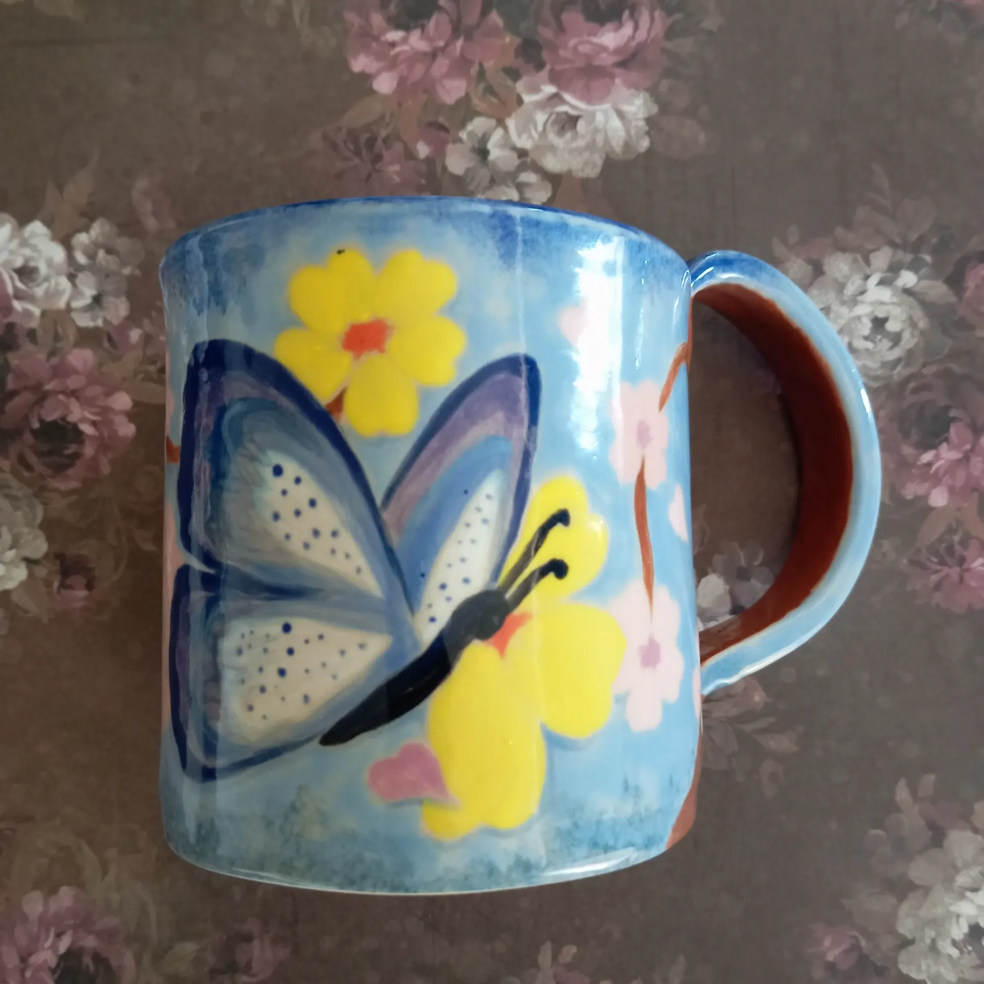 Butterfly & Flowers Mug